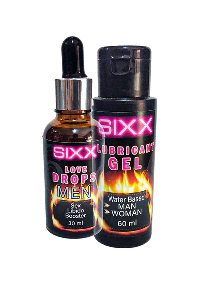 Sixx Kadın İle Erkeklere Iubrikant Jel 60 Ml Ve Erkeklere Özel Damla
