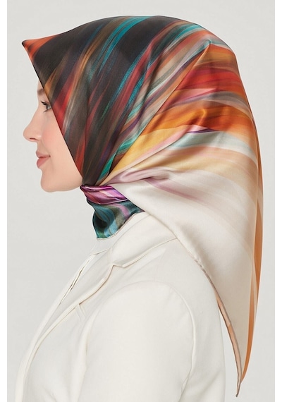 Armine Nostalji Serisi %100 Twill İpek Eşarp 8508d 31
