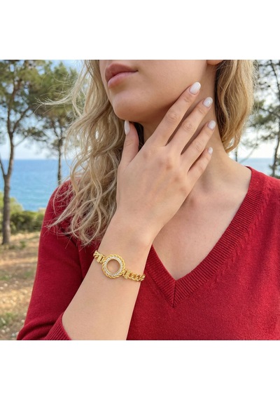 Altın Kaplama Çerçeve Bileklik Blk-1135 Altın