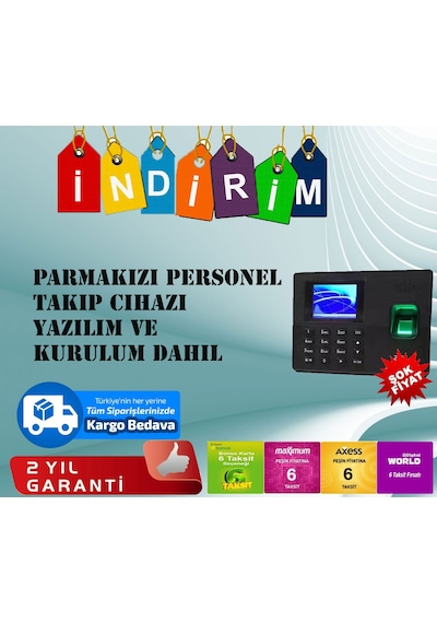 Parmak İzi  Takip Sistemi Personel Takip Programı Kurulum Dahil