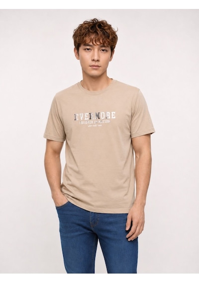 LOFT Regular Fit Erkek Tshirt K.kol Lf2042951 Q1.v1 Açık Bej