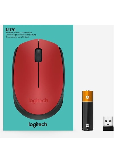 Logitech Mouse M171 Siyah-mavi-kırmızı Kablosuz Diğer