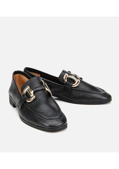 Hotiç Kadın Deri Vizon Tokalı Klasik Loafer
