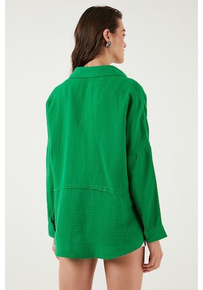 Lela Pamuklu Regular Fit Müslin Bayan Gömlek Cf25S166905 Benetton