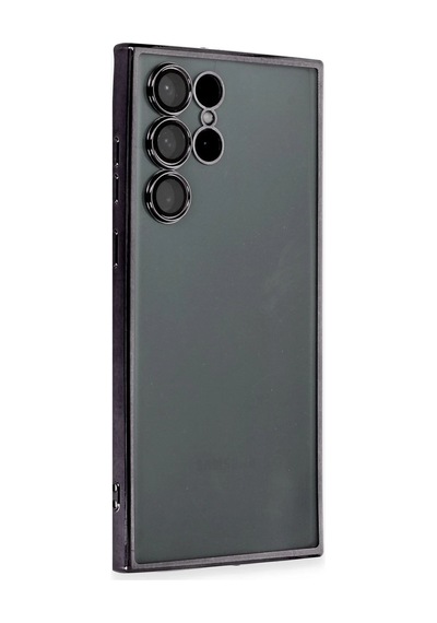 Newface - 955 - Samsung Galaxy S22 Ultra Kılıf Razer Lensli Silikon - Csmo-tex - - Siyah Sıyah