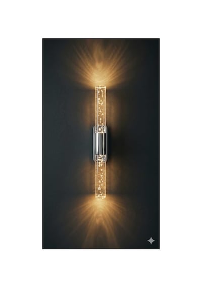 Bubblelight Small 31 Cm Modern Tasarım Led Aplik - Duvar Lambası - Gümüş - Pilli - Günışığı Platinum Günışığı Pilli