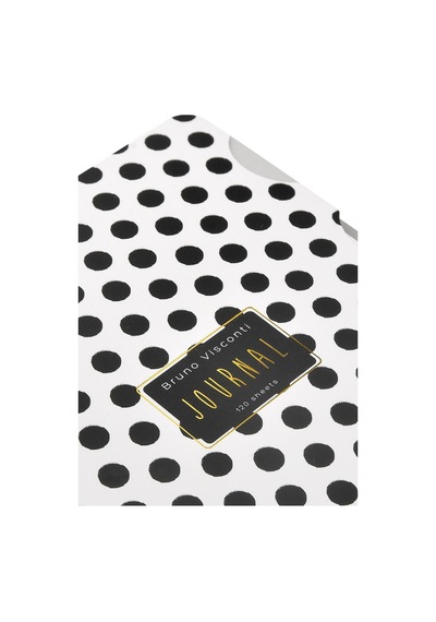 Spiralli Defter A5 120 Yaprak , 4 Ayraçlı, 30 Yap.çizgili + 30 Yap.çizgili + 30 Yap. Noktalı + 30 Yaprak, "black&white. Dots" Beyaz