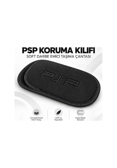 Psp Konsol Taşıma Çantası Koruma Kılıfı Soft Darbe Emici 1000 2000 3000 E1004 Uyumlu