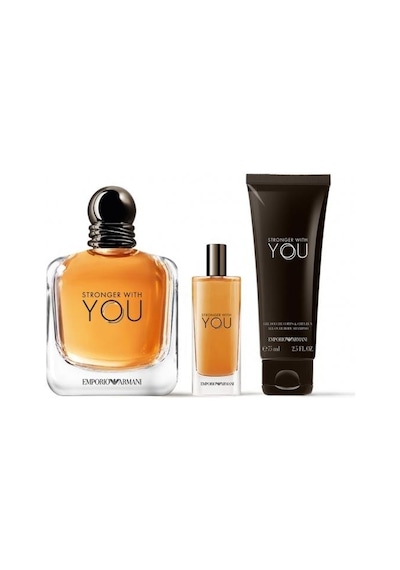 Emporio Armani Stronger With You Erkek Parfüm EDT 100 ML + Stronger With You Erkek Parfüm EDT 15 ML + Duş Jeli 75 ML