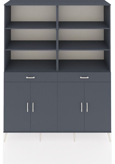 Hyperion Gardrop 10 Raflı 2 Çekmeceli 4 Kapaklı 176x44x221 Antrasit-antrasit Antrasit Hyperion Gardrop 10 Raflı 2 Çekmeceli 4 Kapaklı 176x44x221 Antrasit-antrasit Antrasit
