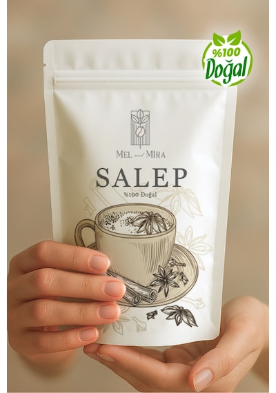 Doğal Saf Sahlep 50g, 1. Sınıf Katkısız Toz Salep Bucak Sahlebi Dondurma Salebi