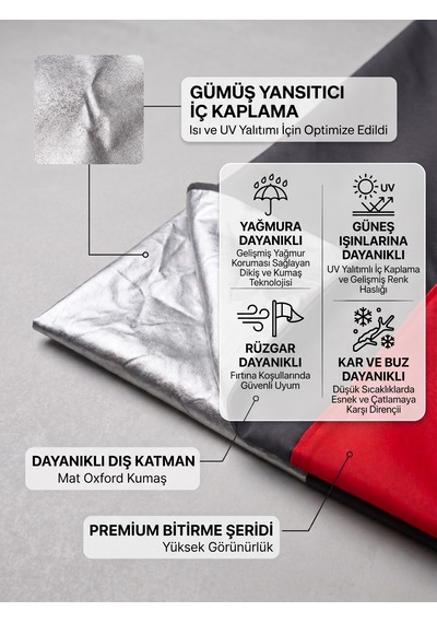 Universal Lüx Premium Suya Ve Güneş Işınlarına Karşı Dayanıklı Motosiklet Brandası