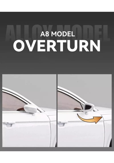 Scowetto Audi A8 Araba Audi A8 Long Quattro 1:24 Diecast Metal Model Araba Koleksiyon Araba Sesli Işıklı