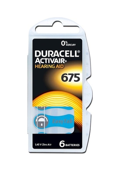 Duracell İşitme Cihaz Kulak Pili 6 Adet 675 - 10'li Paket