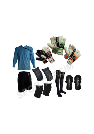 Kaleci Forma,Şort,Dizlik,Dirseklik,Çorap,Tekmelik,Eldiven Set (232258045) Çok Renkli