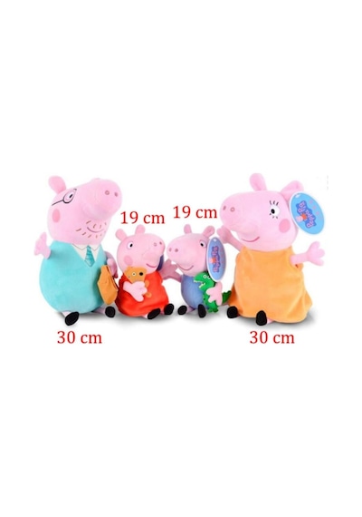Peppa Pig Ve Ailesi Peluş Oyuncak Peppa Pig Family Çok Renkli
