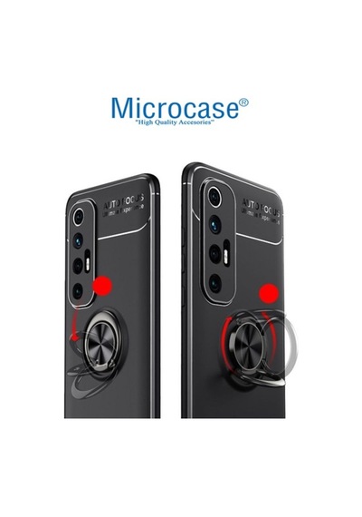 Xiaomi Mi 10S Focus Serisi Yüzük Standli Silikon Kilif - Siyah 492369796 Xiaomi Mi 10S Focus Serisi Yüzük Standli Silikon Kilif - Siyah 492369796