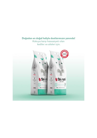 Toi Moi Naturel Kokusuz Sodyum Bentonit Kedi Kumu 2 x 10 L