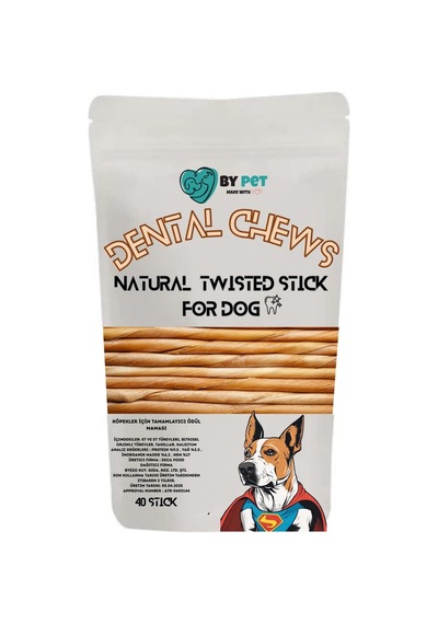 Naturel Burgu Çubuk Köpek Ödül Ve Çiğnemi Kemiği- 40 Adet Maxi Paket
