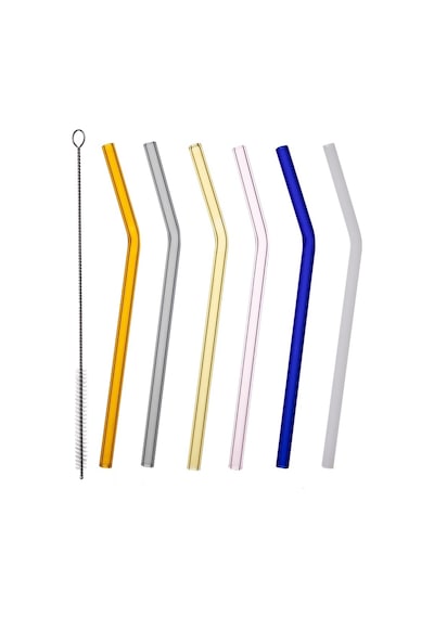 Cam Pipet 8 x 200 Mm Renkli Eğimli 6 Lı + Fırça Set