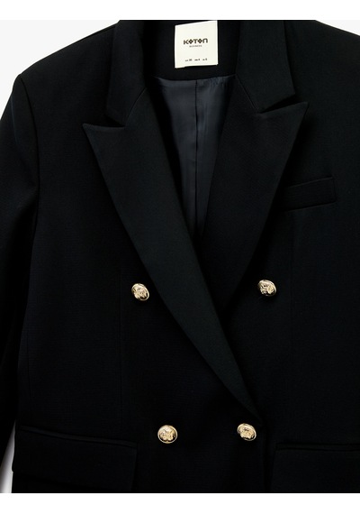 Koton Uzun Kollu Düğmeli Cep Detaylı Kruvaze Yaka Blazer Ceket Lacivert 6sak50088uw Lacivert Koton Uzun Kollu Düğmeli Cep Detaylı Kruvaze Yaka Blazer Ceket Lacivert 6sak50088uw Lacivert