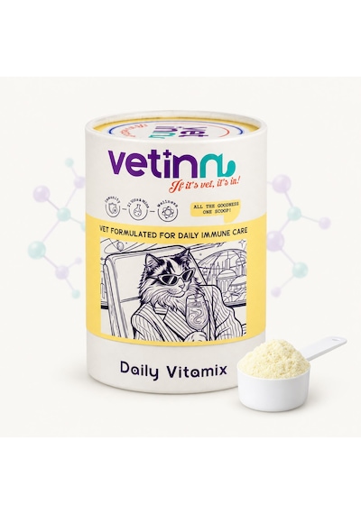 Daily Vitamix - Kedi Multi Vitamin Takviyesi, Bağışıklık Desteği, 21 Vitamin Ve Mineral, Günlük Kullanım, Toz Form, 150 Gram