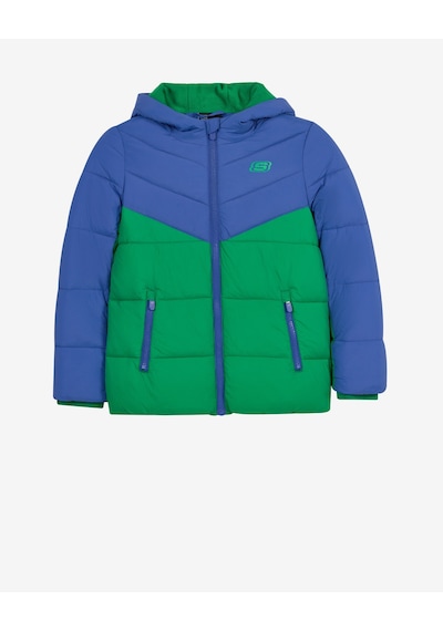 Skechers B Puffer Colorblock Jacket Büyük Erkek Çocuk Lacivert Mont Sk2620140-0533