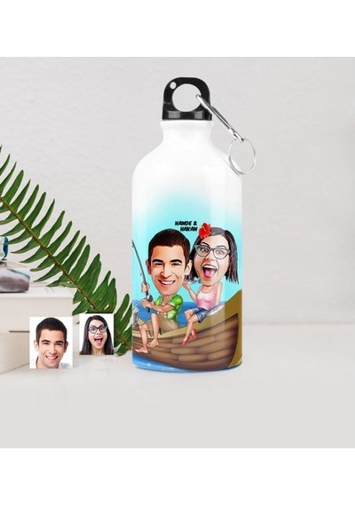Kişiye Özel Sevgililer Karikatürlü Metal Suluk (500 Ml.) - 9