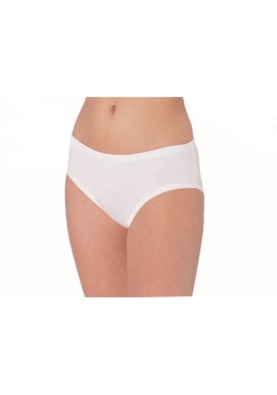 Beyaz Gizli Lastikli Süprem Slip Pamuklu Slip 3 Lü Paket 231-3b Beyaz