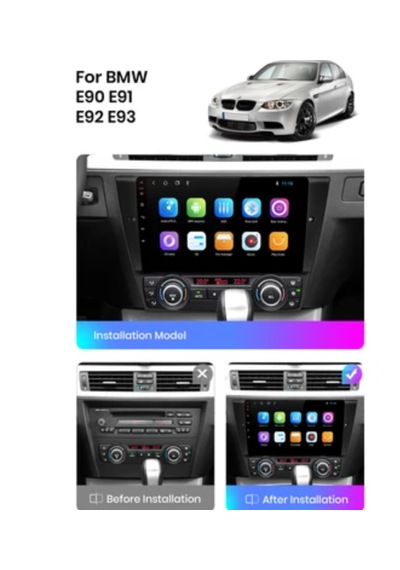 Foxus Bmw E90 91 93 03 2004 2012 4gb Ram 64gb Hafıza Android Dokunmatik Ekran Oto Teyp - Carplay Wifi Gps Bluetooth Kamera Destekli Oem