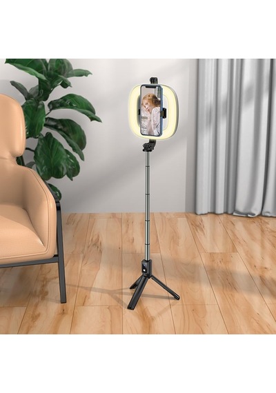 Blv31 Rgb Ring Light Selfie Çubuğu Ve Tripod 78.5 Cm Bluetooth Kumandalı Işıklı Telefon Tutucu, Tiktok Ve Canlı Yayın Seti