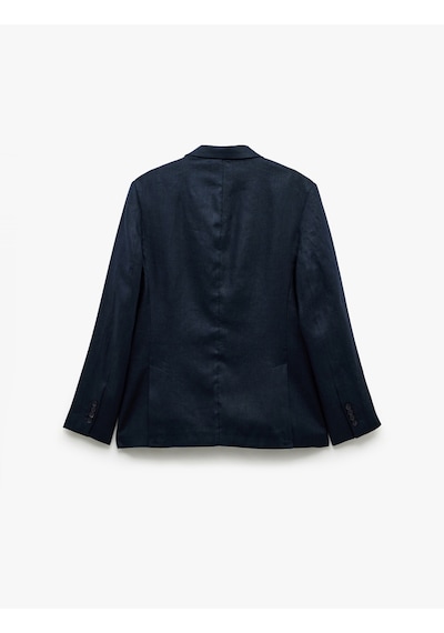 Koton Düğmeli Kapaklı Cep Detaylı Mono Yaka Keten Blazer Ceket Lacivert 5sam50019hw Lacivert Koton Düğmeli Kapaklı Cep Detaylı Mono Yaka Keten Blazer Ceket Lacivert 5sam50019hw Lacivert