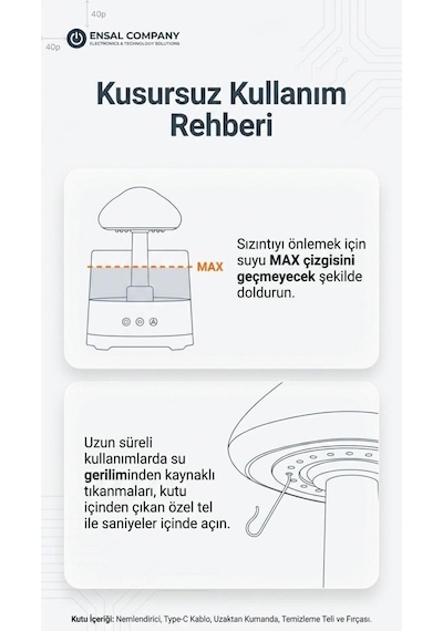 Yağmur Bulutu Nemlendirici Oda Kokusu Difüzörü Bluetooth Hoparlör Led Işıklı Rahatlatıcı Gece Lamba