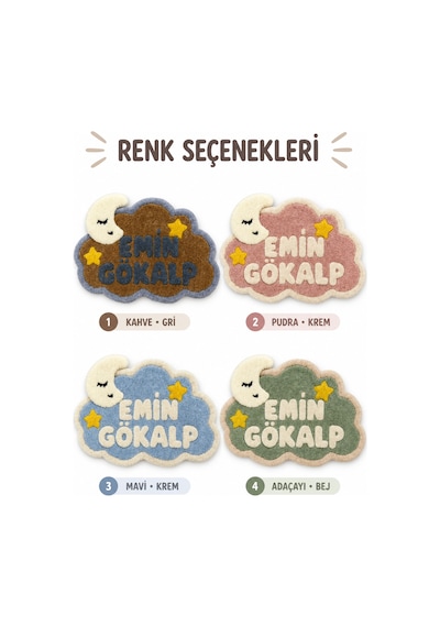 Kişiye Özel İsimli Tufting Çocuk Odası Halısı Ay Yıldızlı El Yapımı 50 X 50 Cm Kahverengi Kahverengi Kişiye Özel İsimli Tufting Çocuk Odası Halısı Ay Yıldızlı El Yapımı 50 X 50 Cm Kahverengi Kahverengi