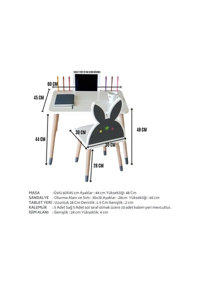 Liva Ahşap Çocuk Aktivite 1 Masa 1 Sandalye Takımı 2-6 Yaş - Tablet, Kalemlik Yeri, Yaz Sil Özellikli Yüzey Beyaz Liva Ahşap Çocuk Aktivite 1 Masa 1 Sandalye Takımı 2-6 Yaş - Tablet, Kalemlik Yeri, Yaz Sil Özellikli Yüzey Beyaz