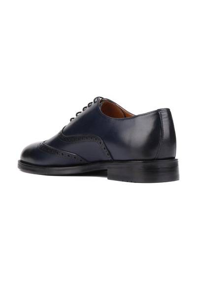Shoetyle - Lacivert Deri Bağcıklı Erkek Klasik Ayakkabı 250-450-740-lacivert