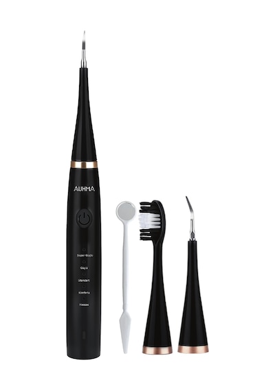 Auhma Amf14 Ultrasonik Diş Temizleme Cihazı Siyah 42.000 Titreşim/dk 5 Mod Ipx8 Su Geçirmez