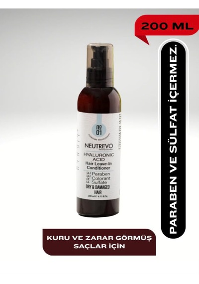 Neutrevo Professional No:1 Hyaluronic Acid Serisi Nem Ve Dolgunluk Veren Durulanmayan Saç Bakım Kremi 200 Ml