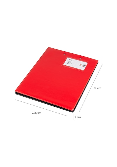 Evrak Sunum Firma Klasörü Sekreterlik Çift Mekanizmalı A4 Ring Binder File 250 Yaprak Kapasiteli 23x31 Cm. Kırmızı