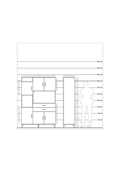 Hyperion Dolap 8 Raflı 2 Çekmeceli 6 Kapaklı 132x44x195 Aytaşı-antrasit/aytaşı Antrasıt/aytası Hyperion Dolap 8 Raflı 2 Çekmeceli 6 Kapaklı 132x44x195 Aytaşı-antrasit/aytaşı Antrasıt/aytası