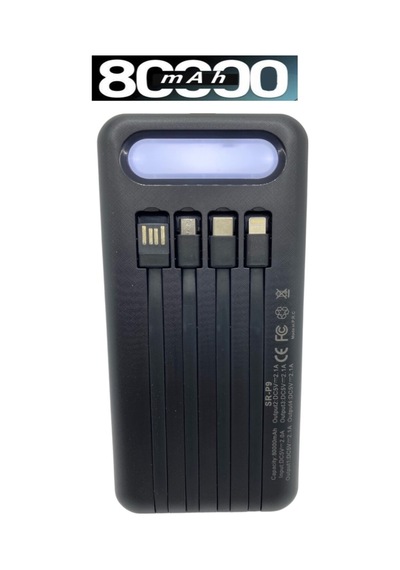 Powerbank 80.000 Mah Akım Korumalı Ledli Powerbank 80000 Amper Power Bank Renkli