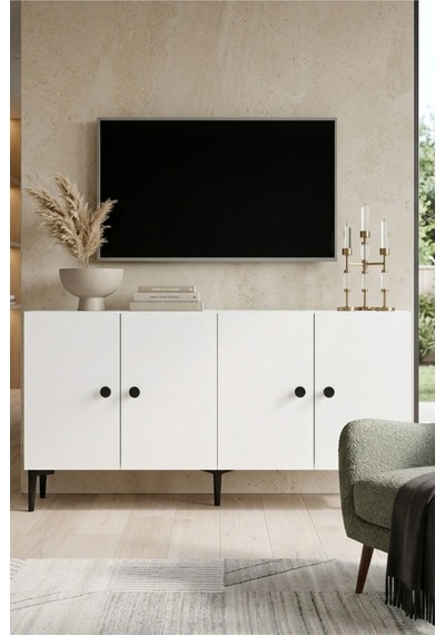 Ka1818b Pella Konsol Ve Tv Sehpası Beyaz 180cm