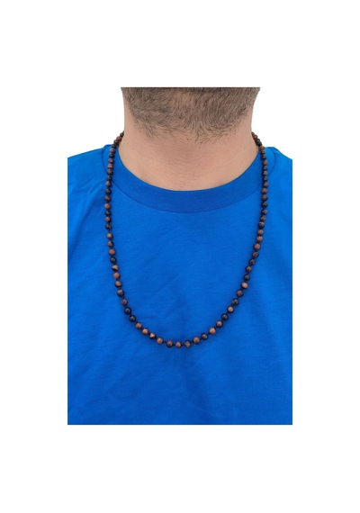 Chavin 6 Mm. 70 Cm. Uzun Ahşap Erkek Kolye Ev85 Siyah