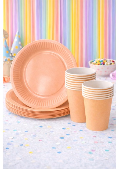 Beysüs Makaron Somon 8li Tabak Bardak Set