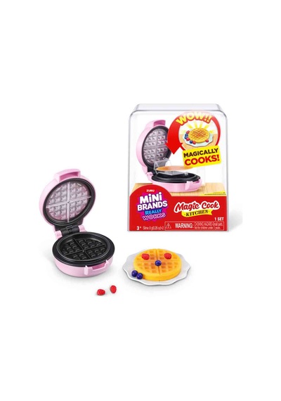 Mini Brands Magic Cook Kitchen Waffle Makinesi Mini Mutfak Seti Çalışan Minyatür Oyuncak 3+