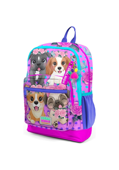 Coral High Kids Pembe Köpek Desenli Okul Sırt Çantası 23750