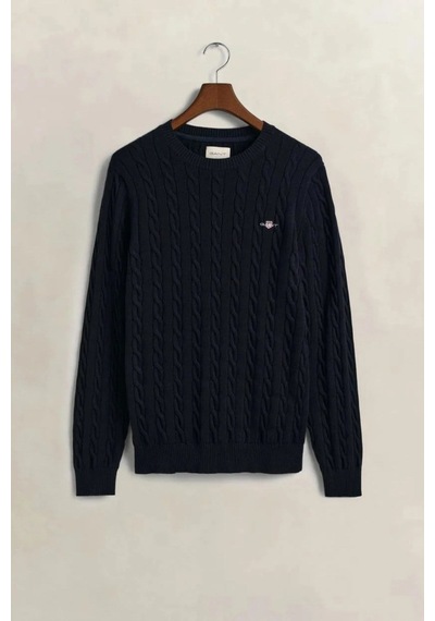 Gant Erkek Lacivert Regular Fit Bisiklet Yaka Örgü Kazak-24727 Gant Erkek Lacivert Regular Fit Bisiklet Yaka Örgü Kazak-24727