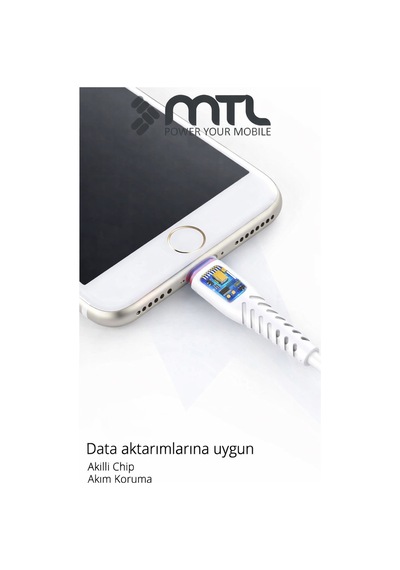 3.4a Usb To Lightning Apple Uyumlu iPhone Silikon Hızlı Şarj Ve Data Kablosu 1 Metre Mt2011