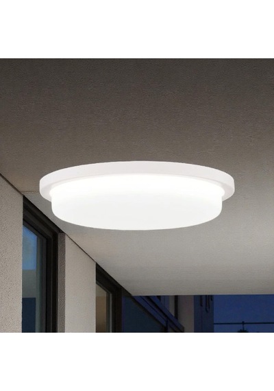 36 Watt Beyaz Işık Ledli İç Ve Dış Mekan 3200 Lümen Plastik Tavan Ve Duvar Armatürü, Led Tavan Aplik Beyaz
