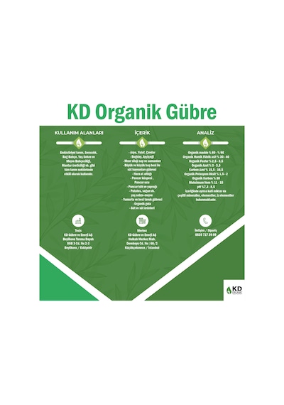 Kd Gübre Katı Organik Gübre 25 KG